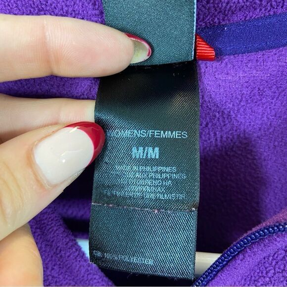 Ladies The North Face Lightweight Purple 1/4 Zip Fleece Size Medium - Picture 7 of 9